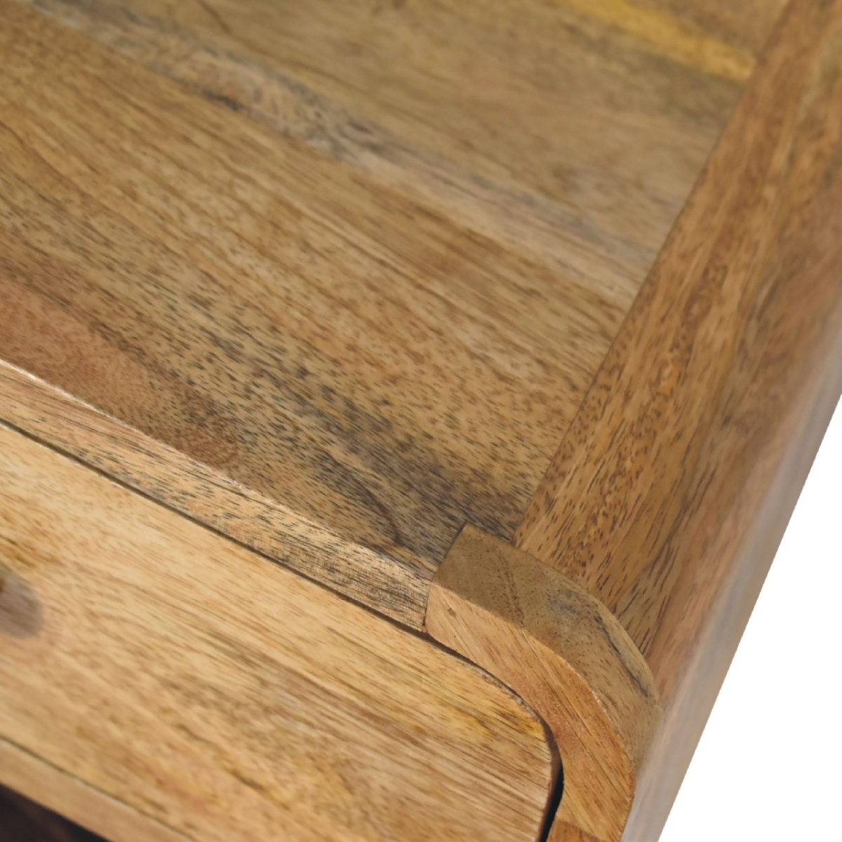 Artisan Furniture Solid Wood Mini Oak-ish Floating Open Bedside