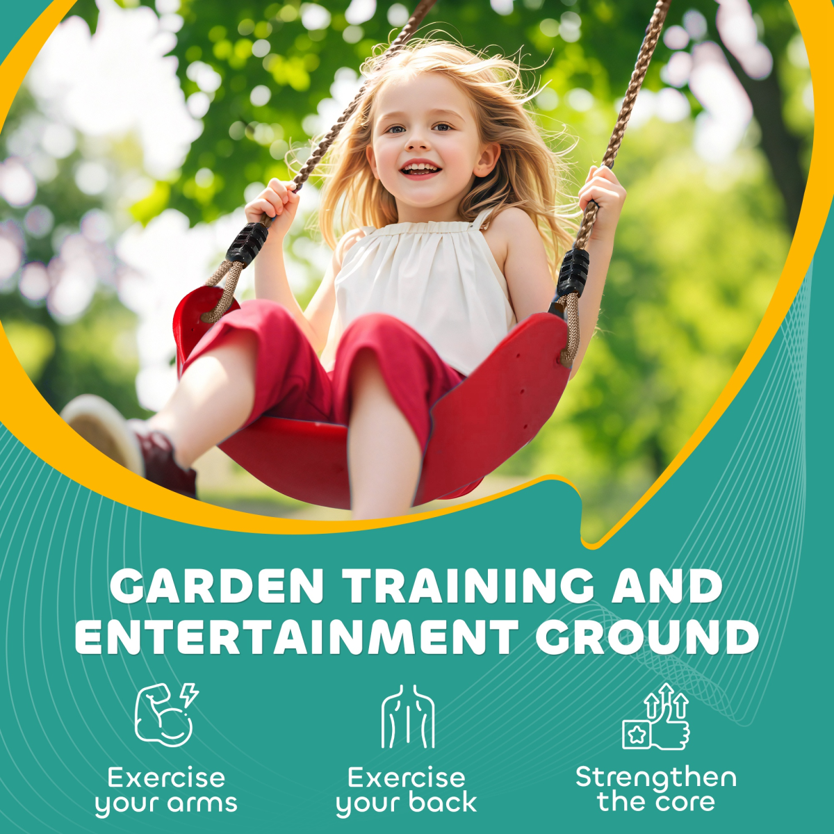 Multicoloured Zipline Kit - Safe Outdoor Fun for Children Aged 3-6