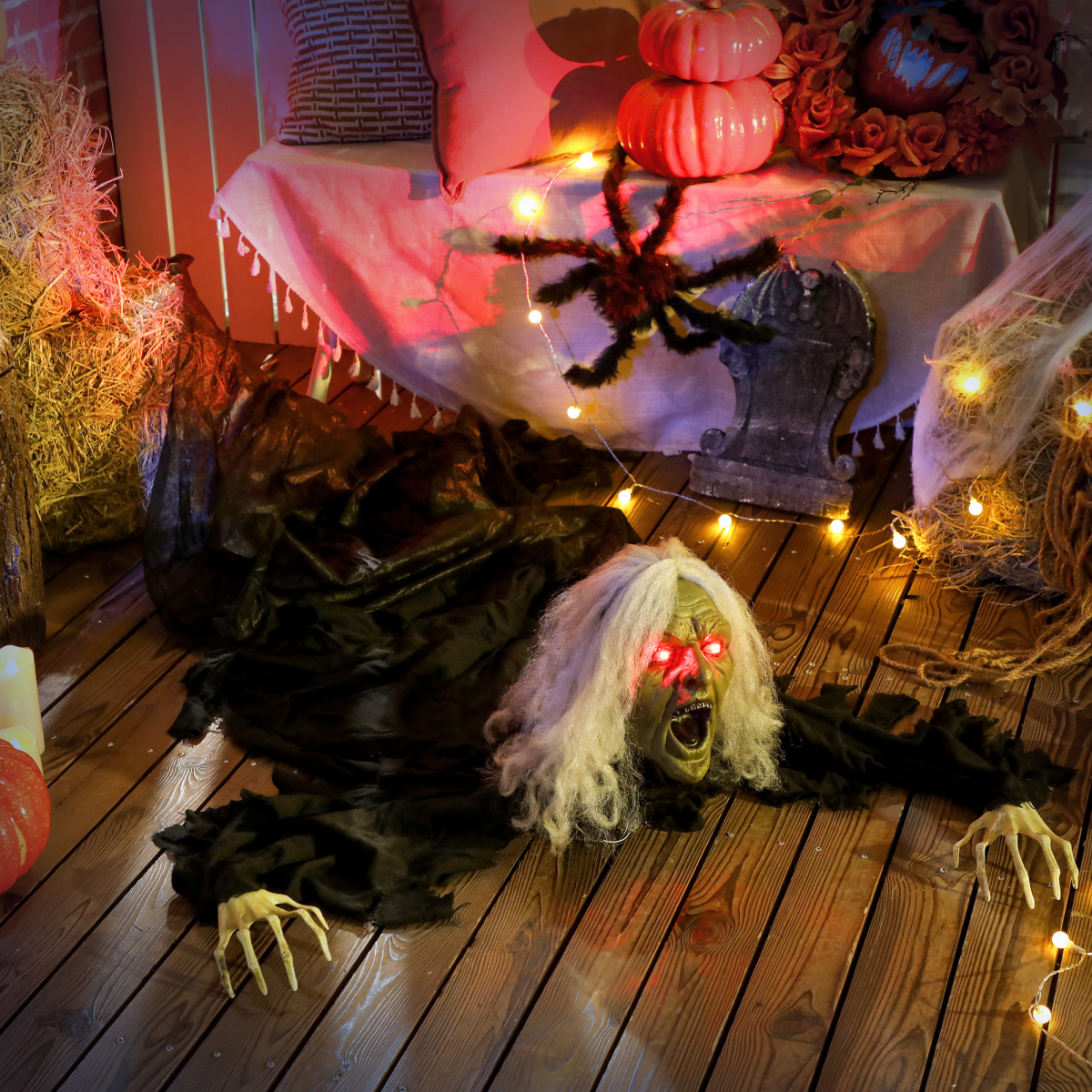 Outsunny 183 cm Life Size Scary Halloween Decorations, Battery Operated