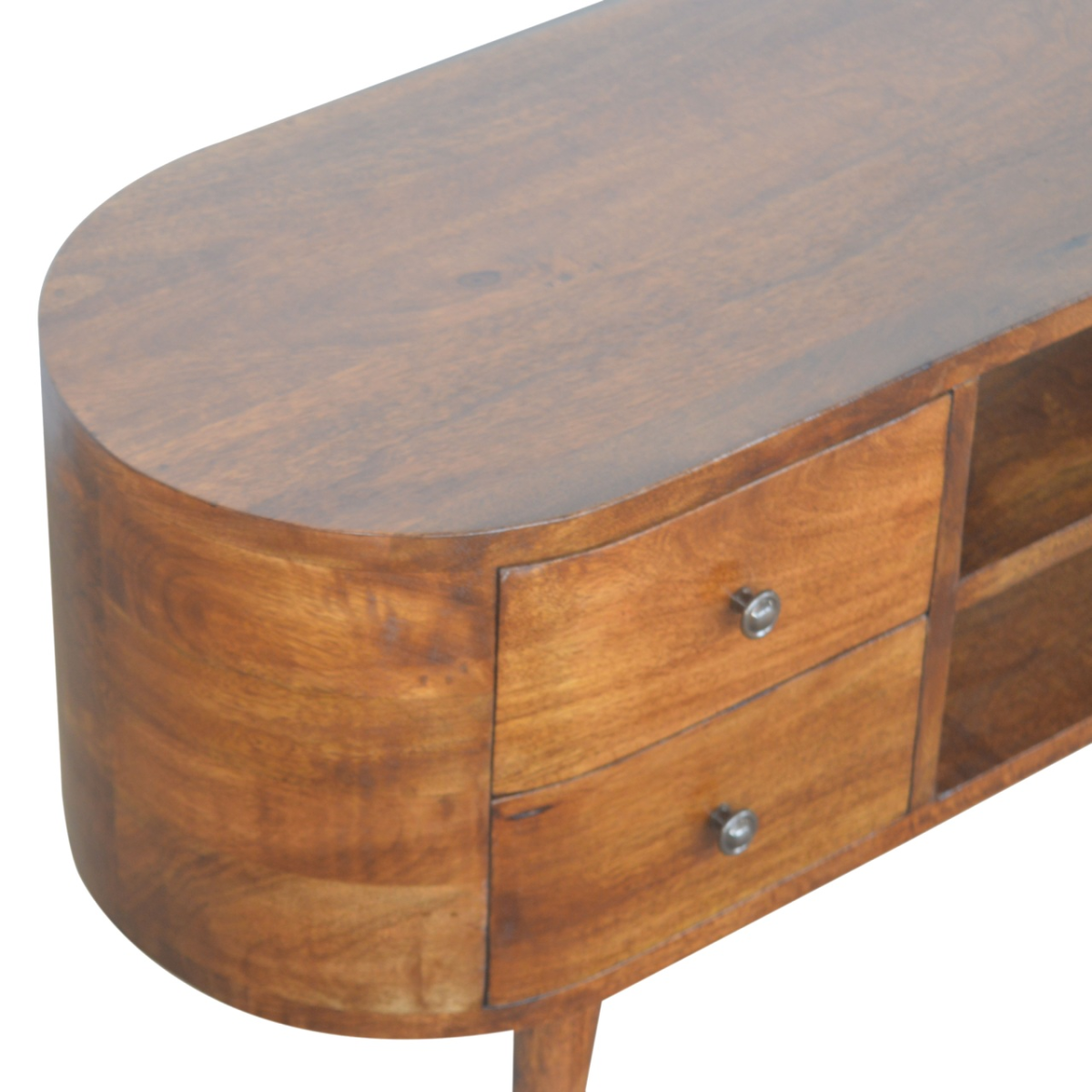 Artisan Furniture Solid Wood Chestnut Rounded Entertainment Unit