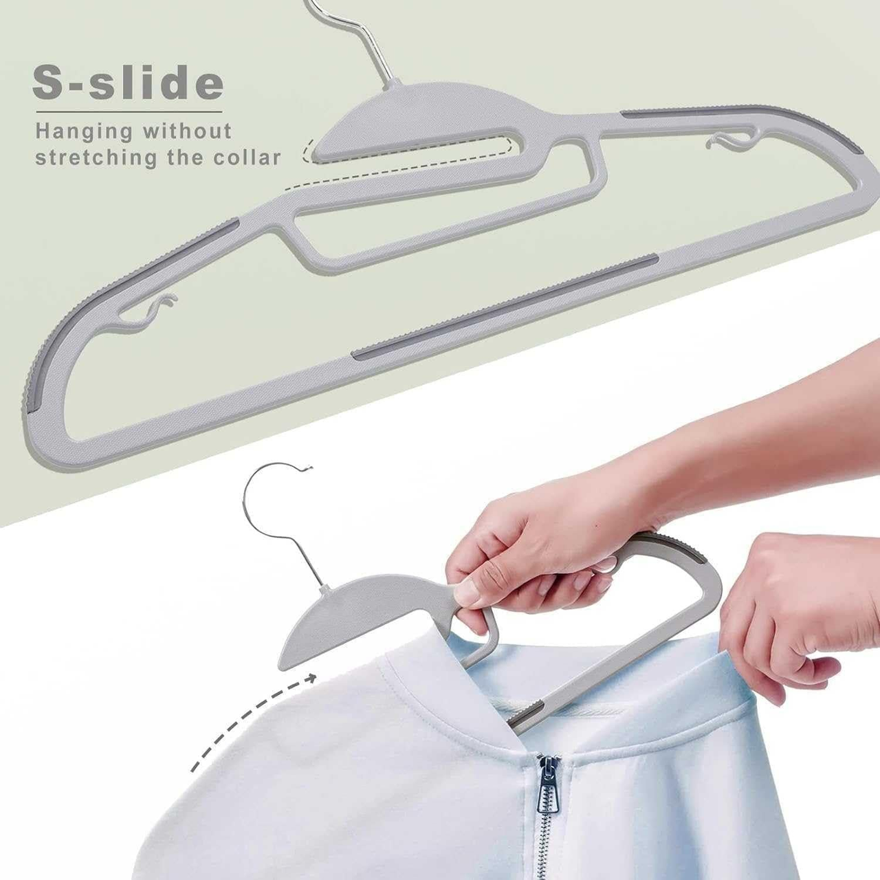 Belofay 30 Pack White Plastic Coat Hangers Non Slip Heavy Duty Adult Clothes