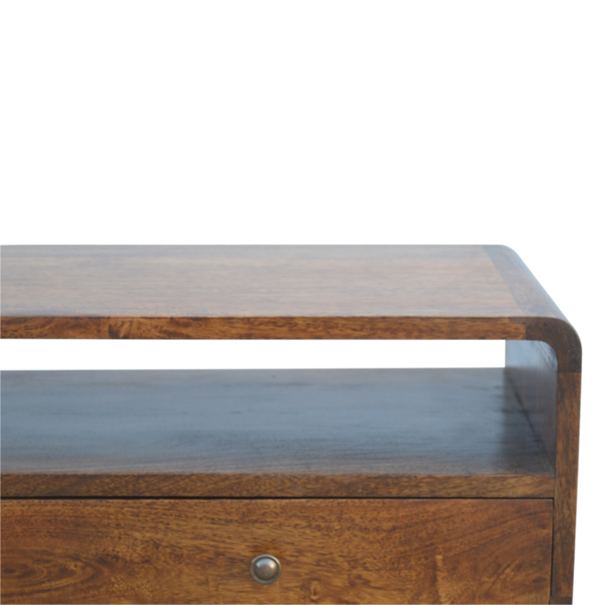 Artisan Furniture Solid Wood Curved Chestnut Console Table