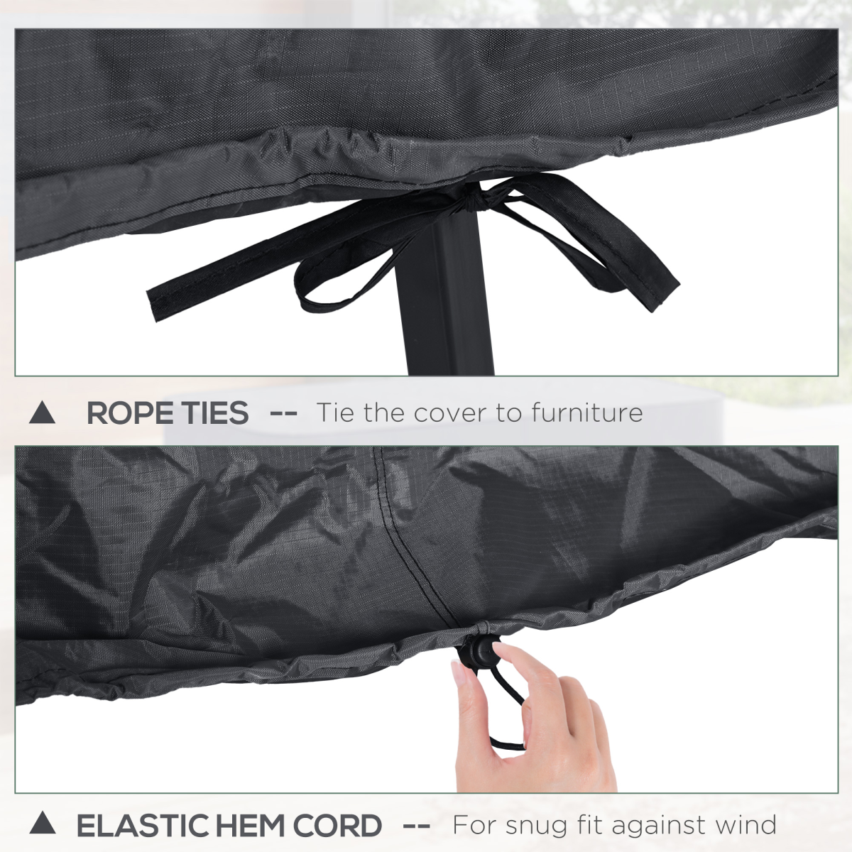 Garden 2-3 Seater Sofa Cover Furniture Water Resistant All-weather Grey
