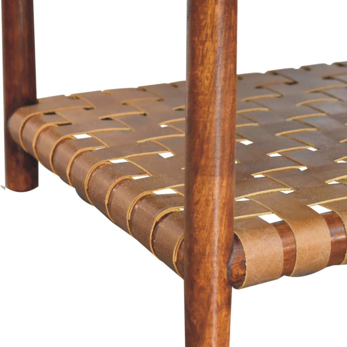 Artisan Furniture Solid Wood Regency Woven Console Table with 4 drawers, 1 Shelf, Dark Brown