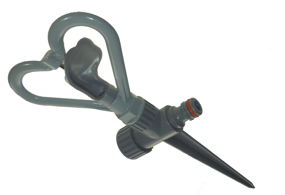 Rotary Butterfly Lawn Sprinkler on Spike De Luxe - White Line