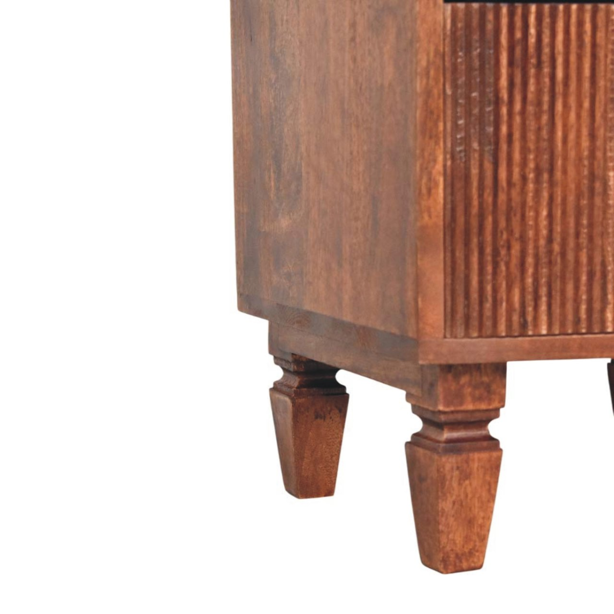 Artisan Furniture Solid Wood Harper Nightstand, 2 Drawers, Dark Brown