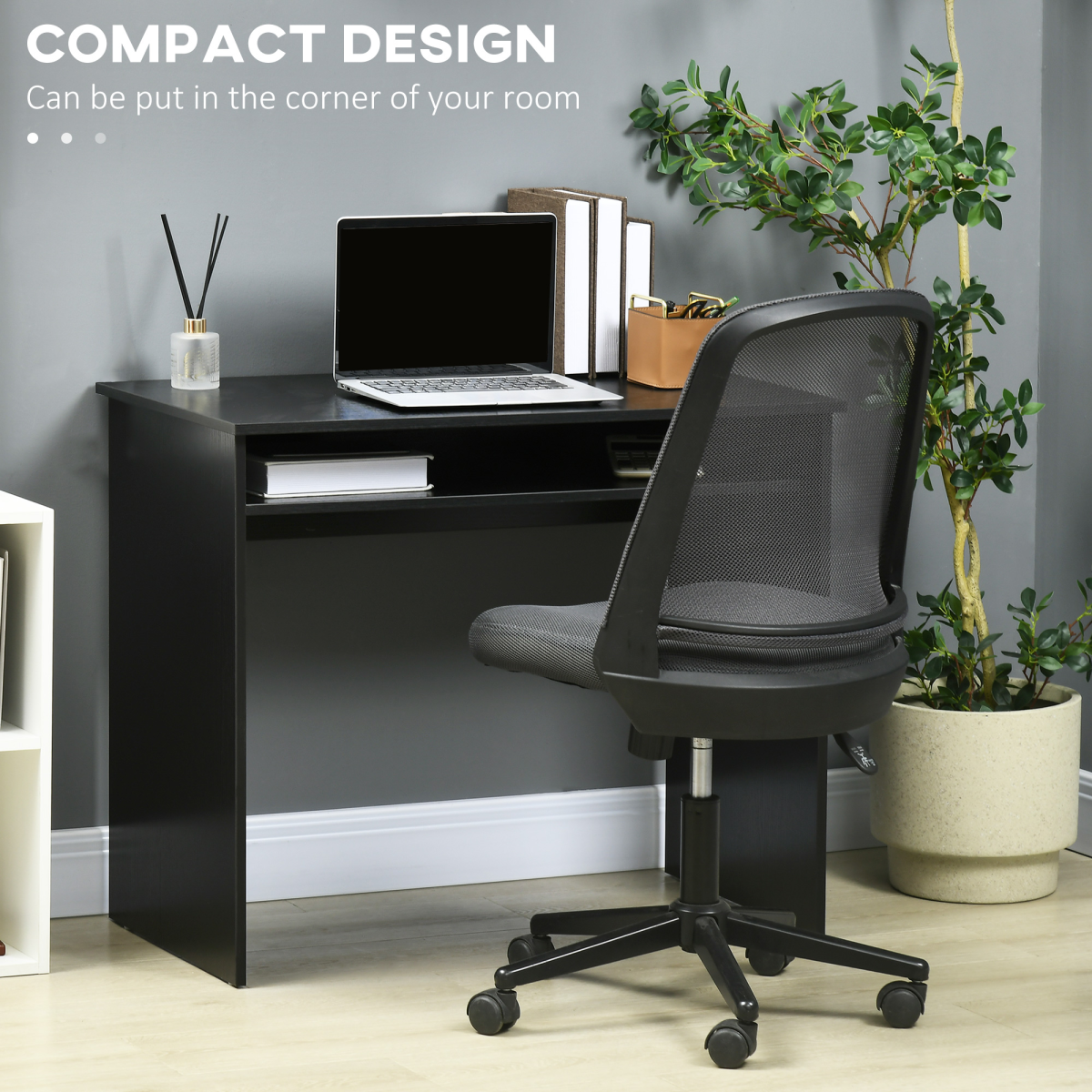 Workstation, 50Lx90Wx74H cm-Black