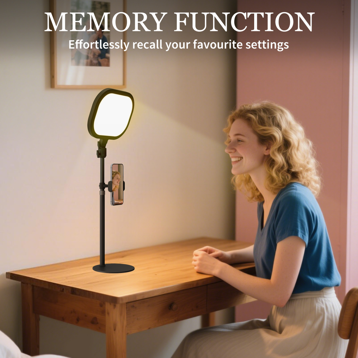 HOMCOM Bedside Table Lamp with 5 Colour Modes & 10 Brightness Levels, Black