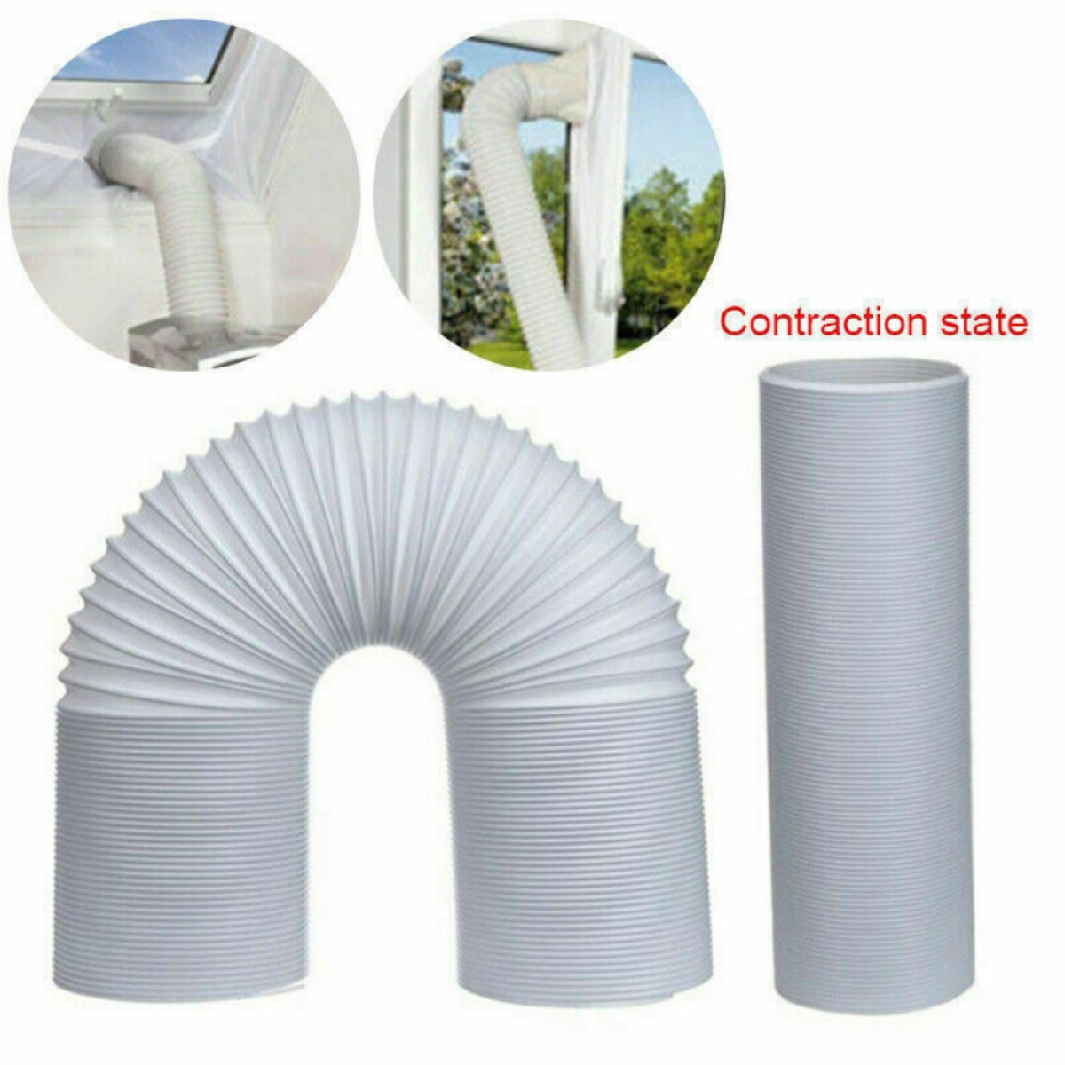 NEW 3M Flexible Air Conditioner Exhaust Pipe Vent Hose Duct Outlet UK