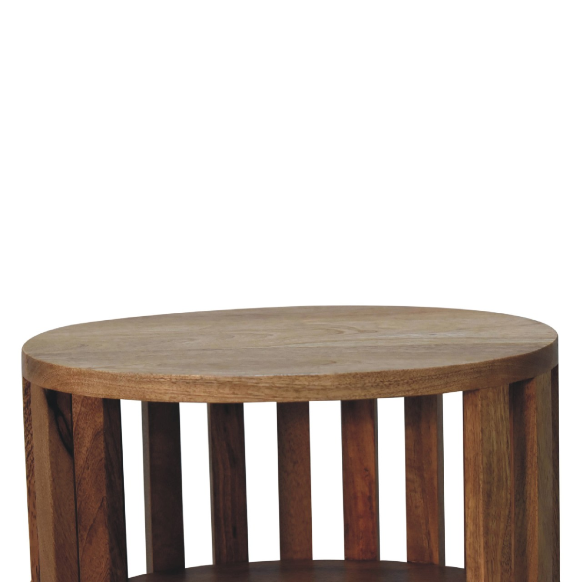 Artisan Furniture Solid Wood Ariella Double Shelf Oak-ish Bedside