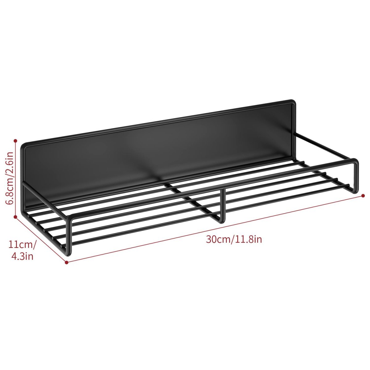 VINSANI 4pc MAGNETIC SPICE RACK METAL SHELF 1010421