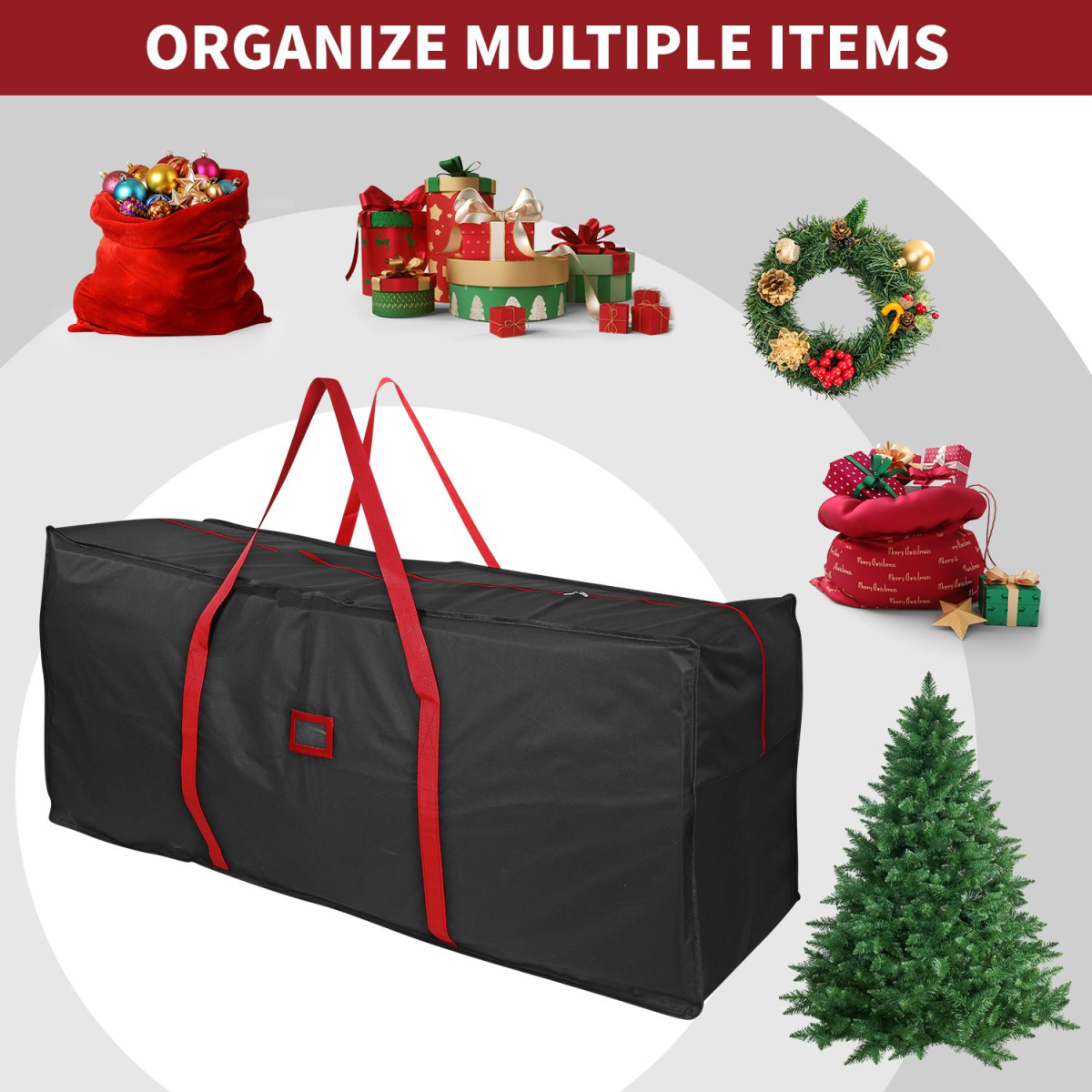 VINSANI BLACK XMAS TREE STORAGE BAG 1010451