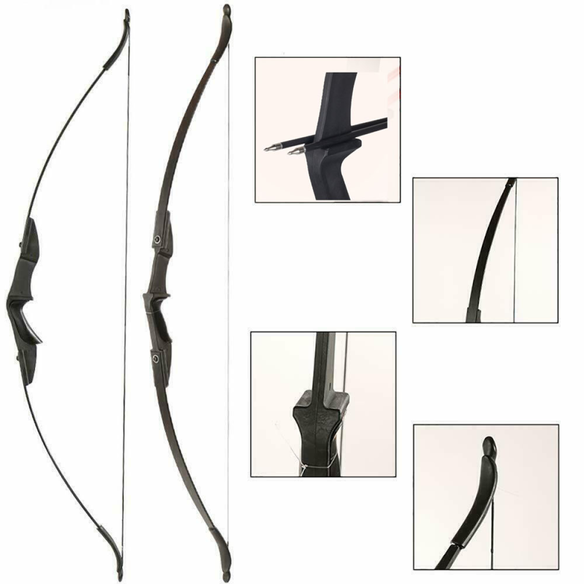 53" Takedown Recurve Bow Fiberglass Arrows Set 40lbs Archery Bow Hunting Shoot UK