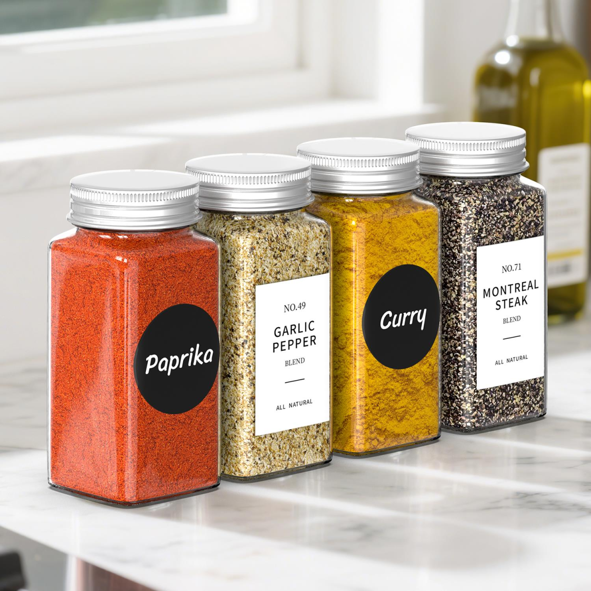 VINSANI SPICE JARS WITH LIDS 1010456
