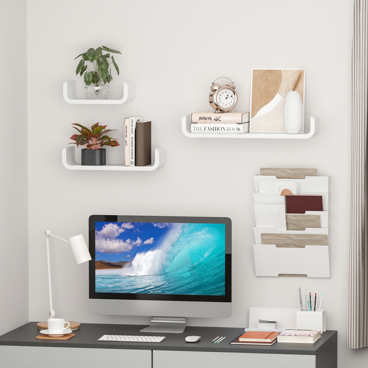 2-Tier Bedside Table Storage Cabinet w/ Removable Shelf HOMCOM