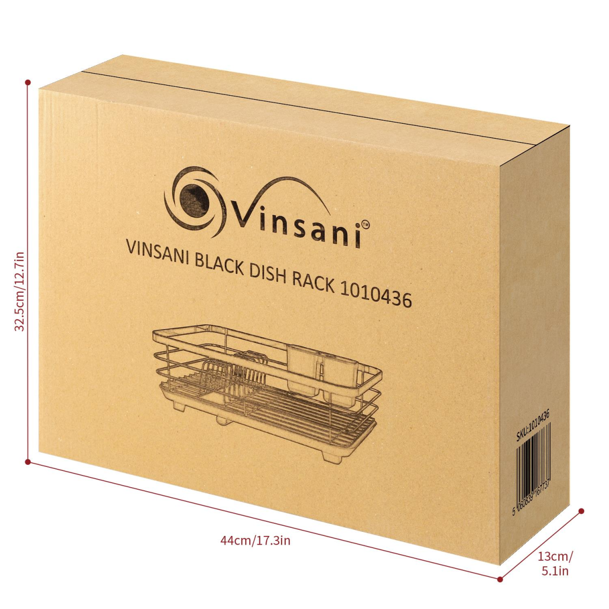 VINSANI BLACK DISH RACK 1010436