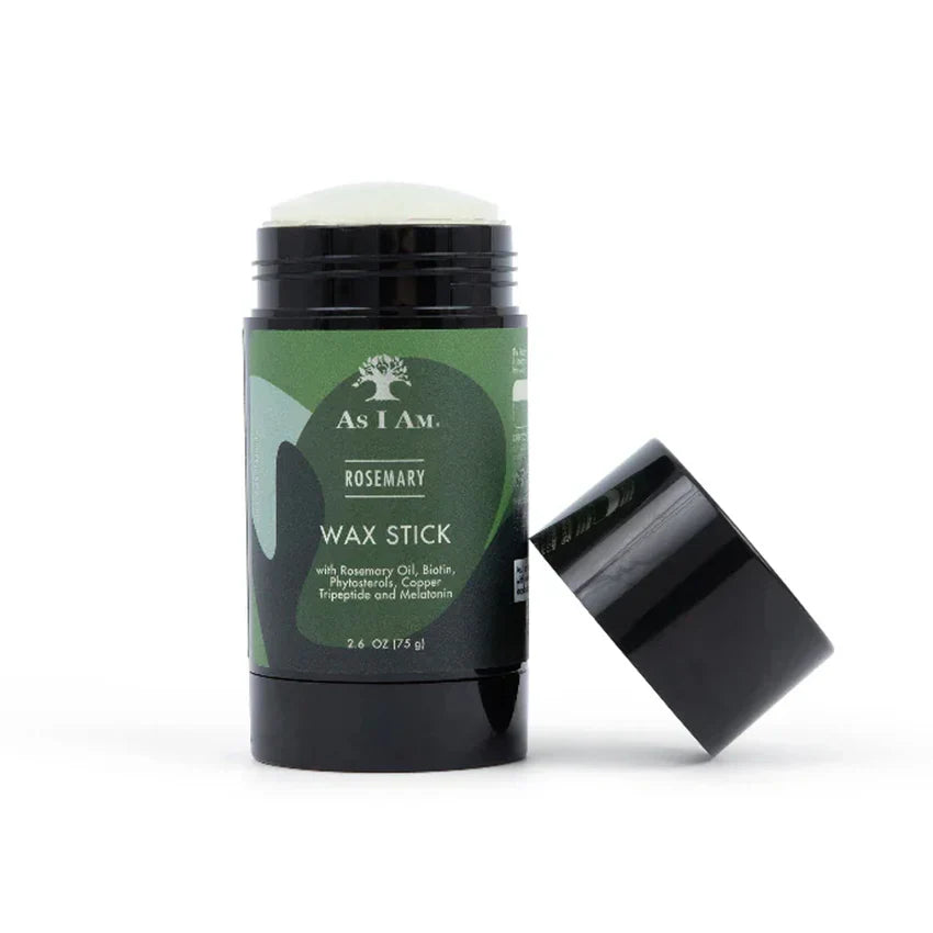 As I Am Rosemary Hair Wax Stick for Edge & Frizz Control & Sleek Styling for Curly & Coily Hair 2.7 oz