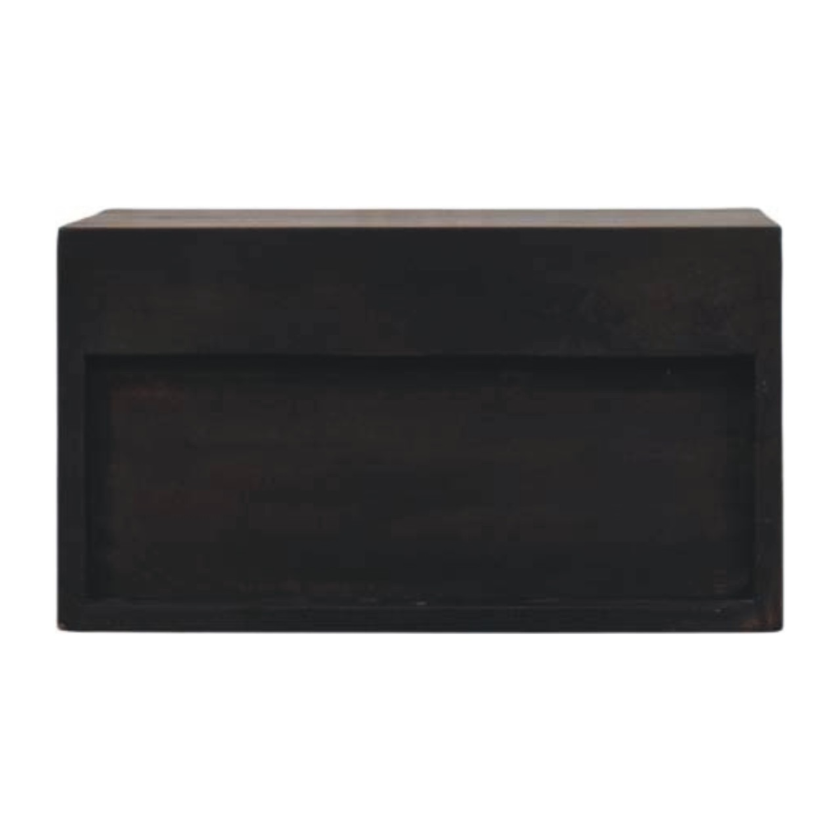 Artisan Furniture Solid Wood Arno Wall-Mounted Nightstand, 1 Drawer, 1 Shelf, Dark Brown