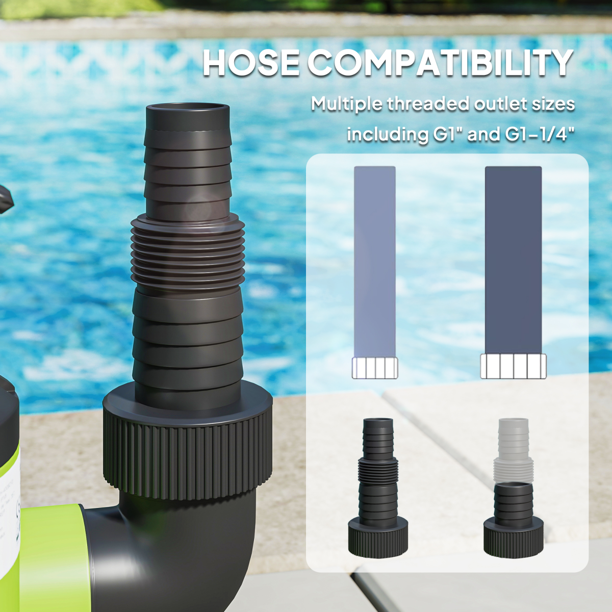 Outsunny 400W Water Pump with Float Switch, 9000L/H Electric Sump Pump