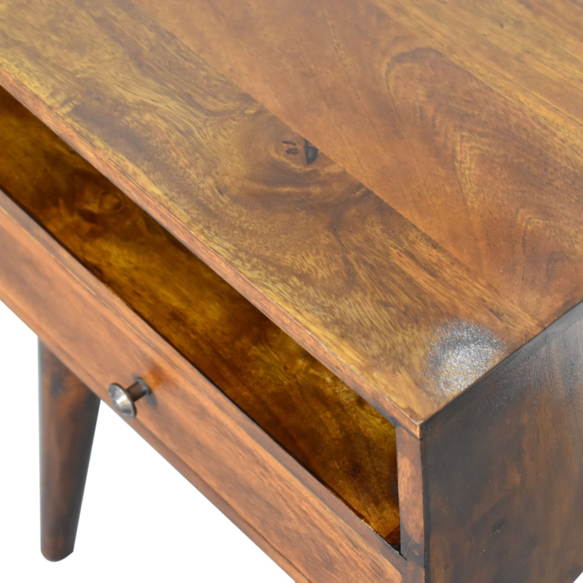 Artisan Furniture Solid Wood Modern Chestnut Solid Wood Bedside
