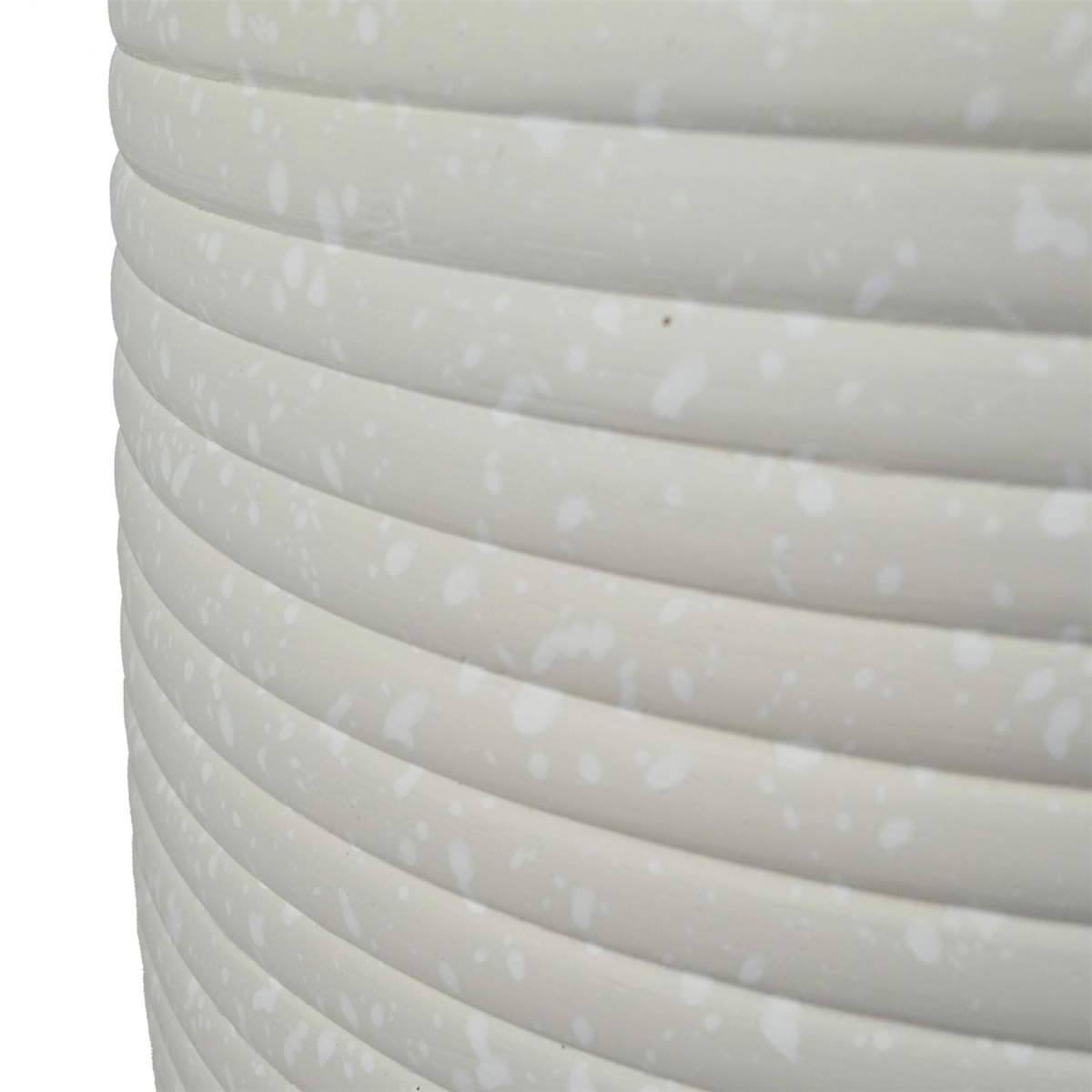 41cm x 30cm Mikos Large Ridged Composite Planter - Stone Colour