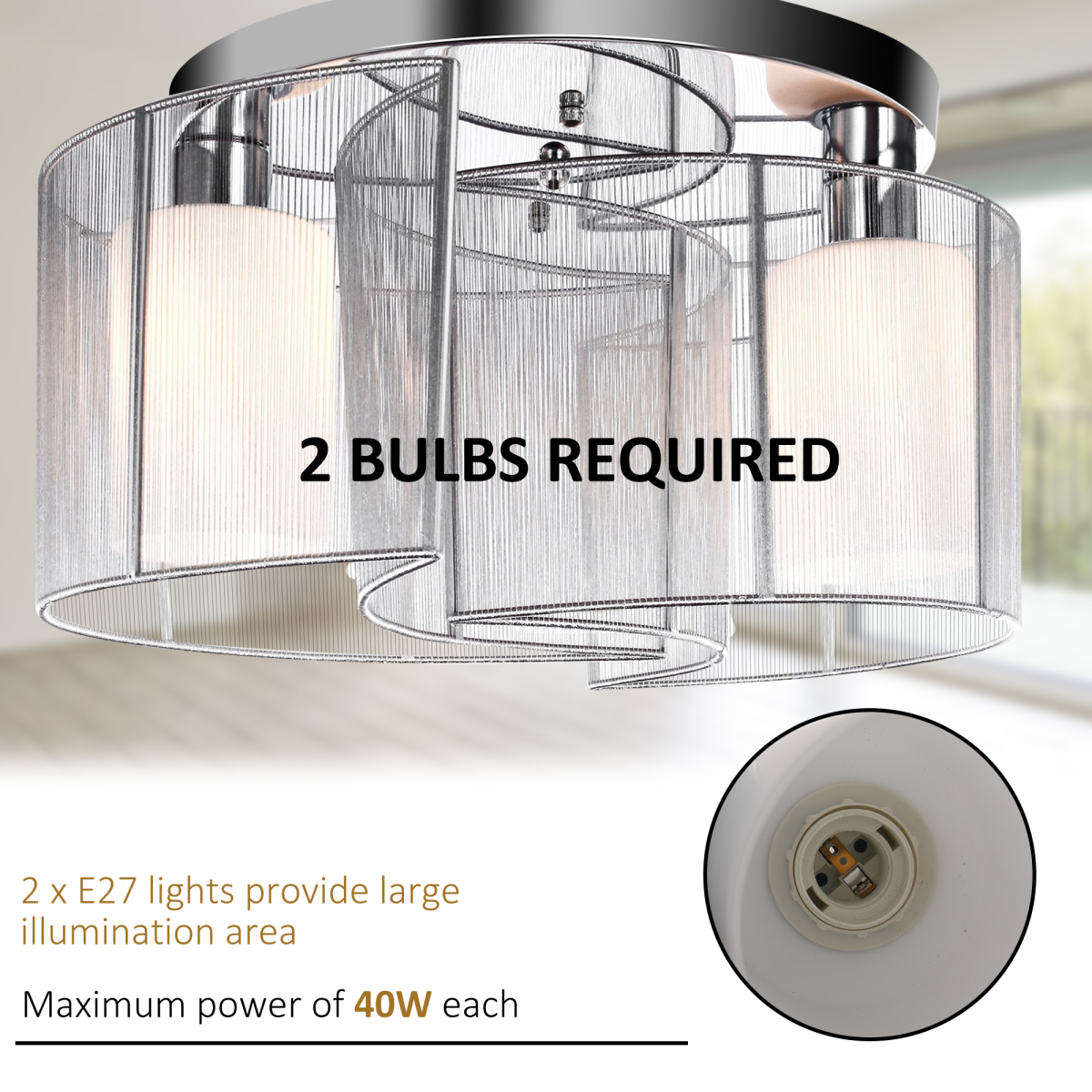 Modern Design Mini Style Flush Mount Ceiling Light with Flush Metal White