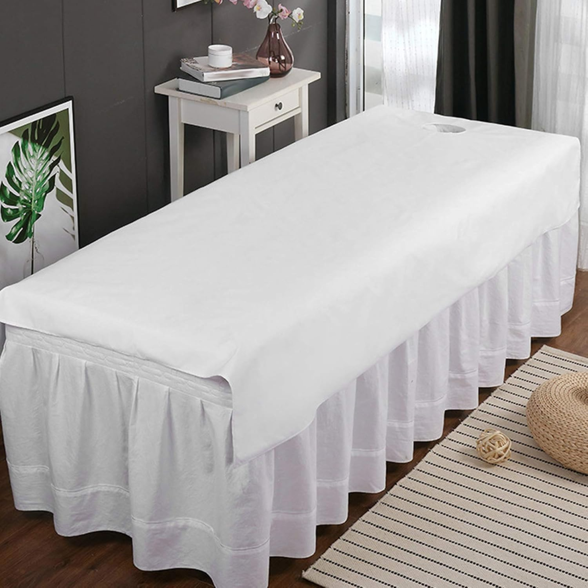 Disposable Massage Bed Face Covers, Non-Woven Fabric of Beauty Chair Sheets, Oil-Waterproof Spa Bed Sheets for Beauty Salon, Hotels, Tattoo