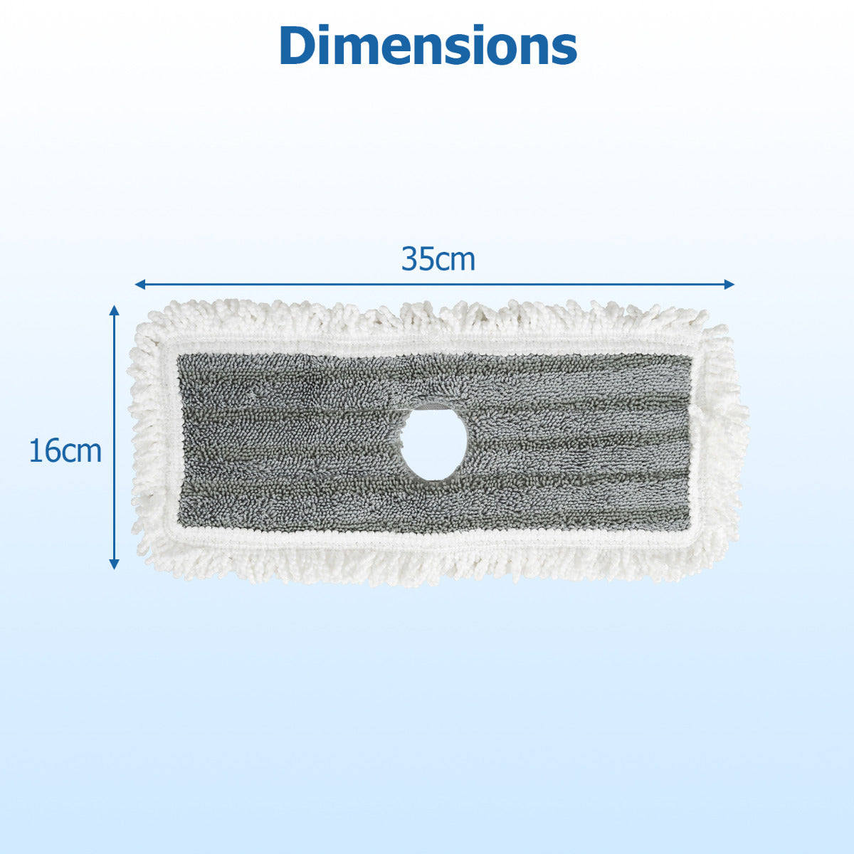 6 Packs Reusable Round/Rectangular Mop Pads Compatible with Sweeper Mops (Not Included)-Size 1