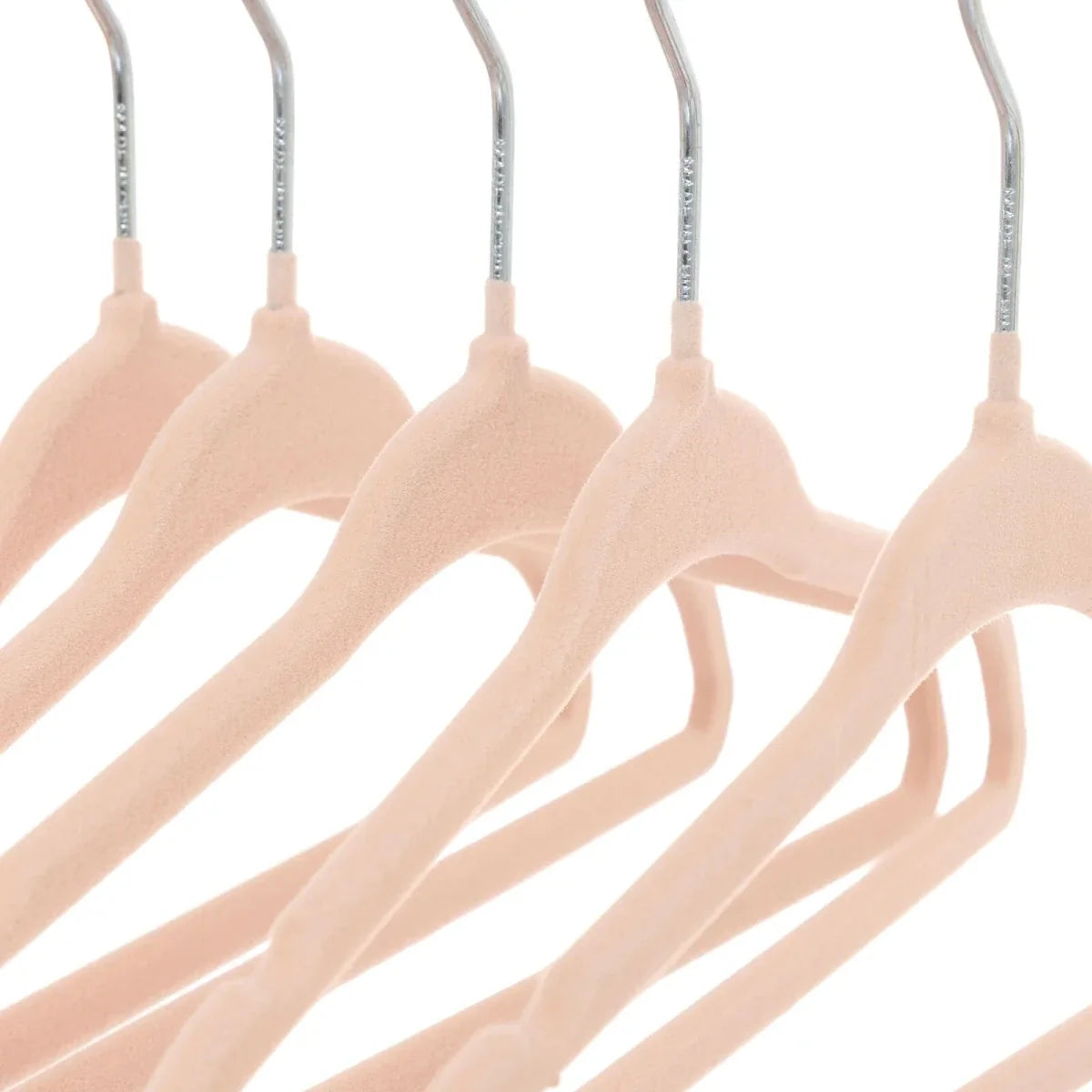 HelloBaby 5 Pack Velvet Baby Clothes Hangers - Soft Pink