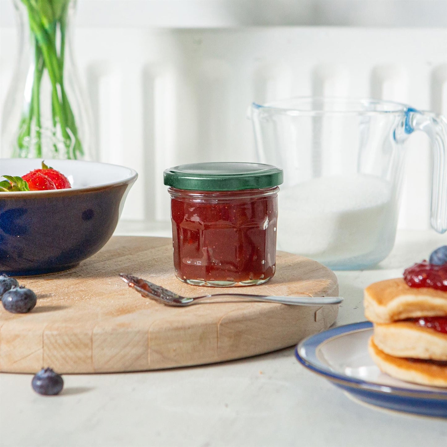 130ml Glass Jam Jars with Lids - Pack of 6