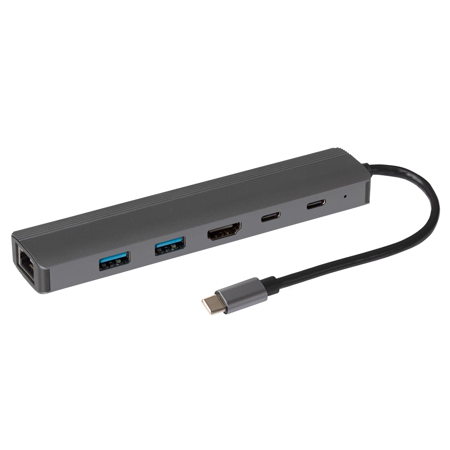 Maplin USB-C Multiport Hub 2x USB-A 3.0 / HDMI / 2x USB-C 100W / Gigabit RJ45