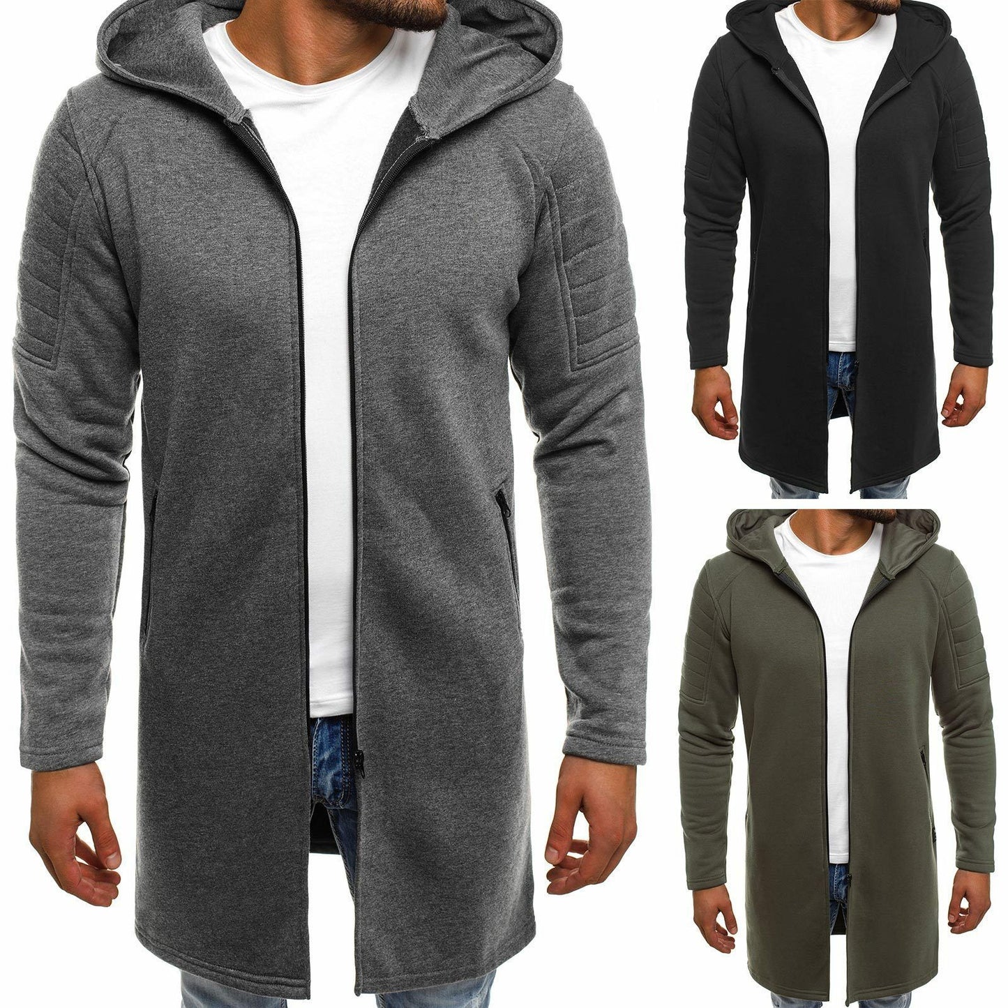 Hooded Men's Arm Striped Mid-Length Pants Casual