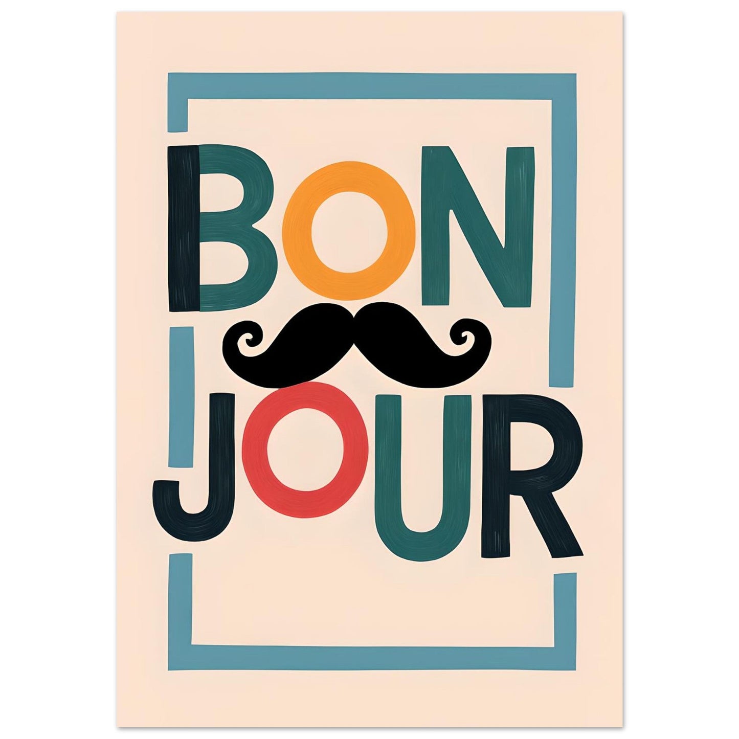 Bonjour Wall Art – French Café Poster