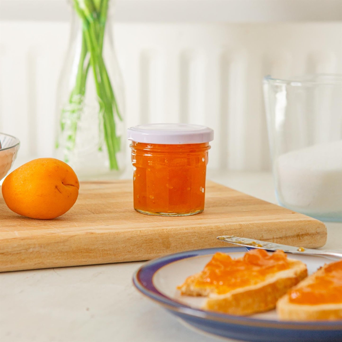 90ml Glass Jam Jars with Lids - Pack of 6