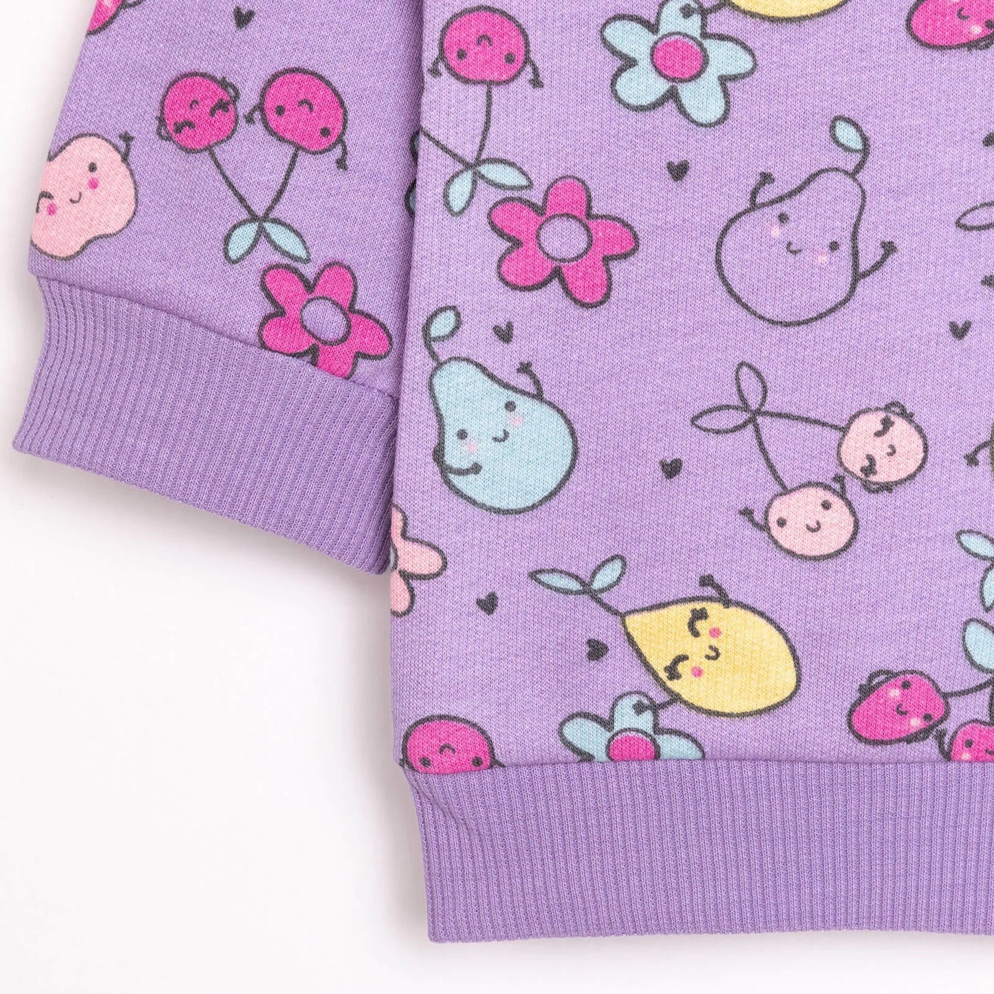 HelloBaby Baby Girl Fruit Patterned Sweatshirt - Printed
