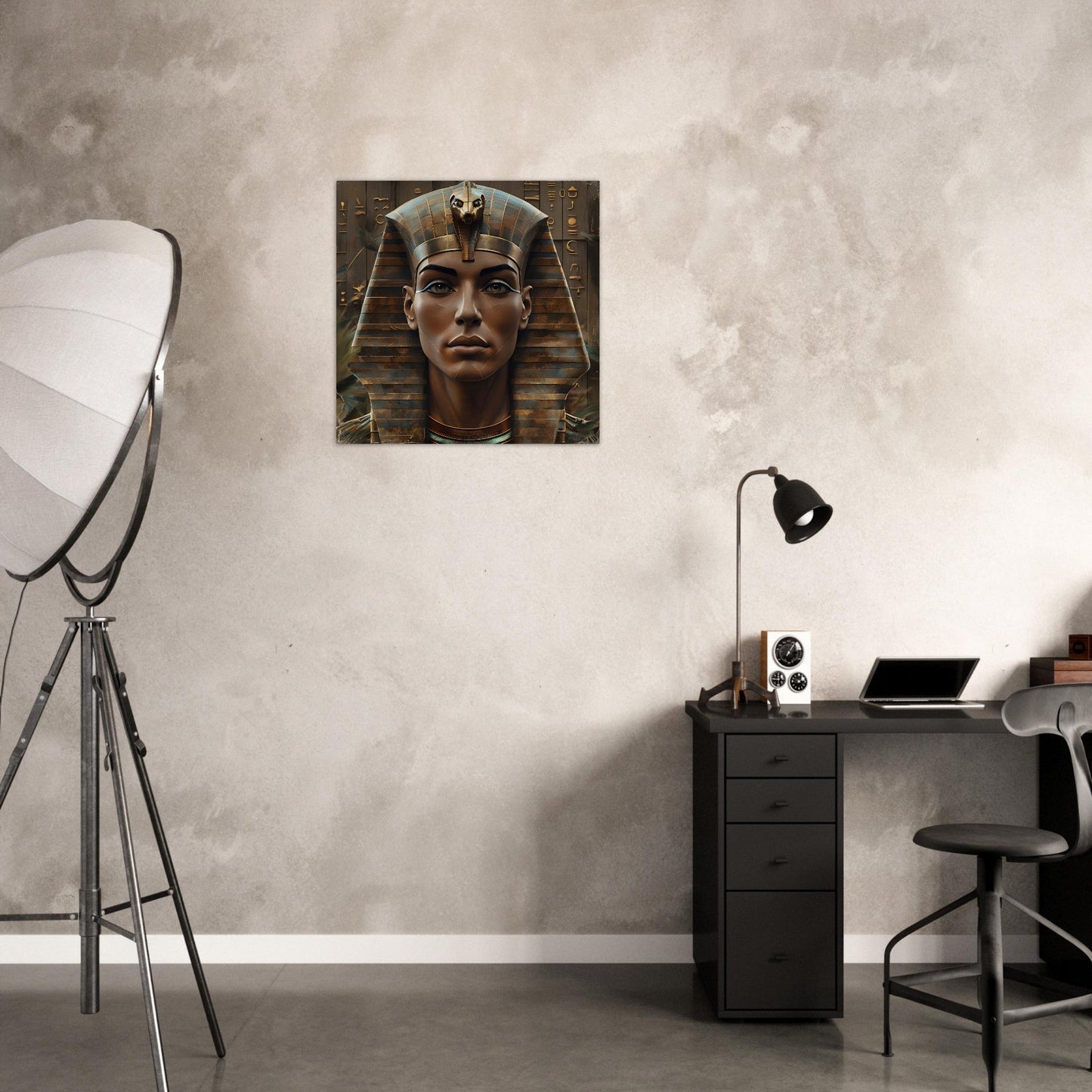 Retro Futurism Pharaoh Poster – Stylish Egyptian Wall Art | Bold Modern Decor