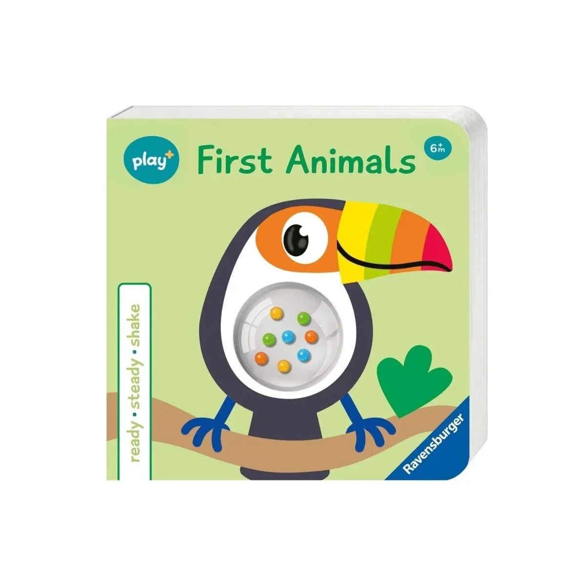 Play+ Ready Steady Shake Rattle Book - First Animals