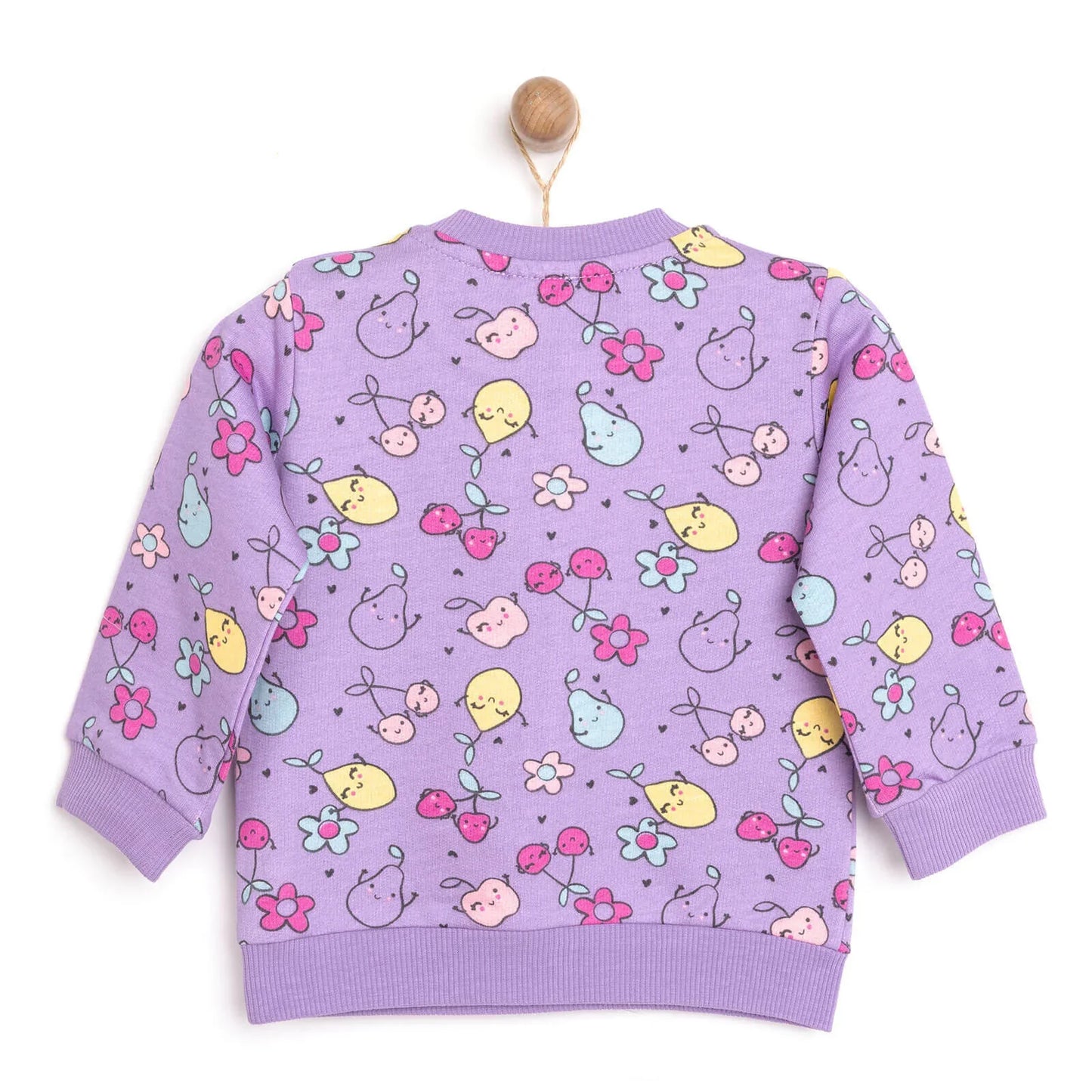 HelloBaby Baby Girl Fruit Patterned Sweatshirt - Printed
