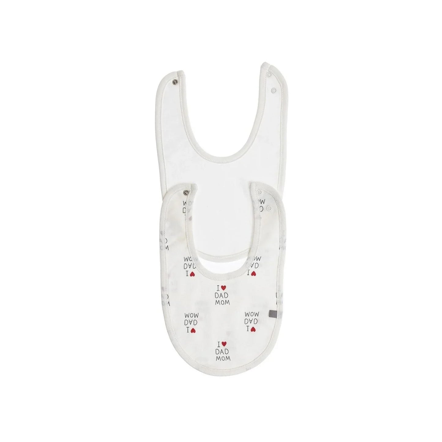 baby me I Love Mom Dad Baby Bib Pack of 2