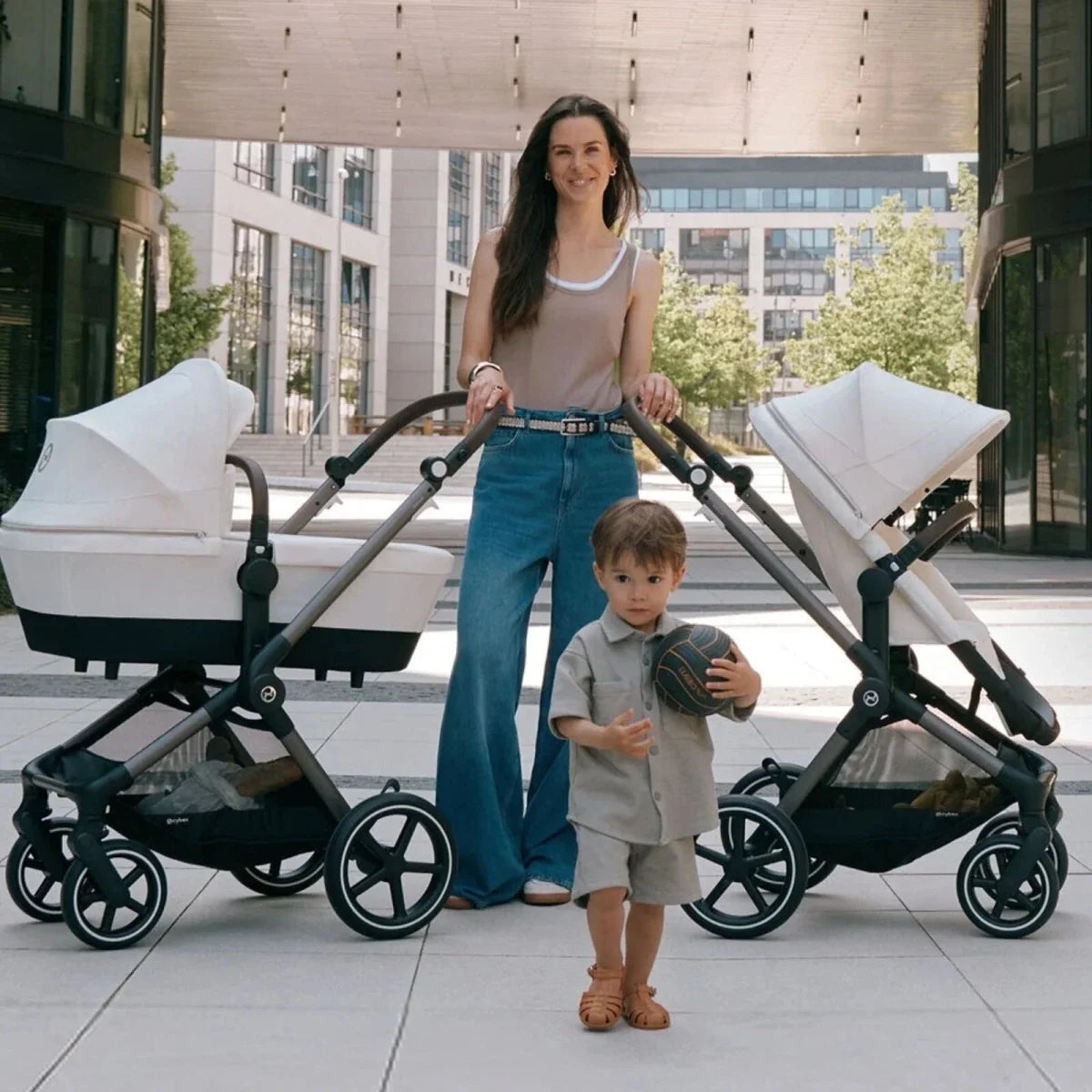 Cybex Eos Lux Silver 2-in-1 Pushchair - Seashell Beige