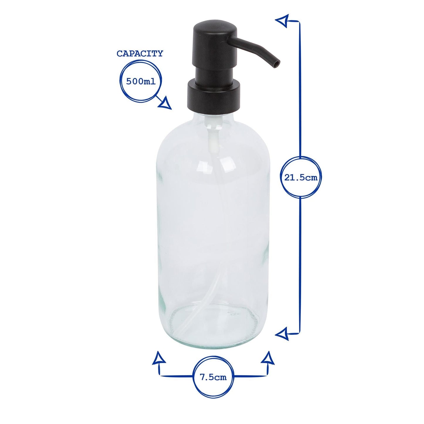 500ml Amber Glass Soap Dispenser