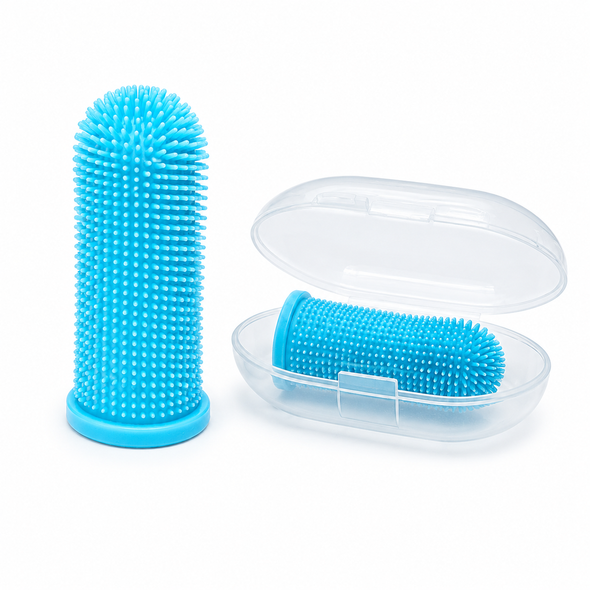Silicone Pet Finger Toothbrushes | Soft Dog & Cat Dental Care Brush Set
