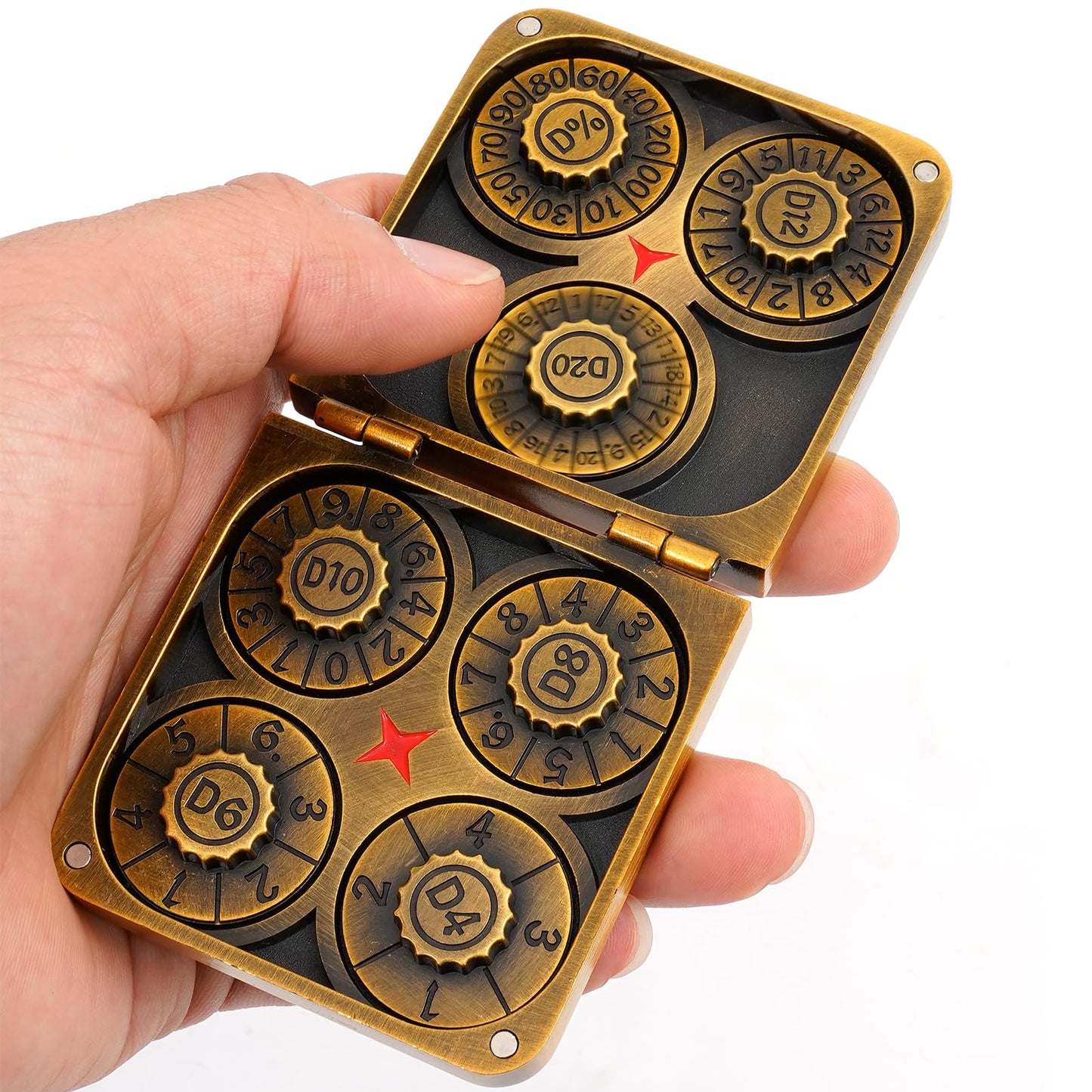 7-in-1 Dice Spinner - Metal DND Dice for Tabletop RPGs | All-in-One Spinner
