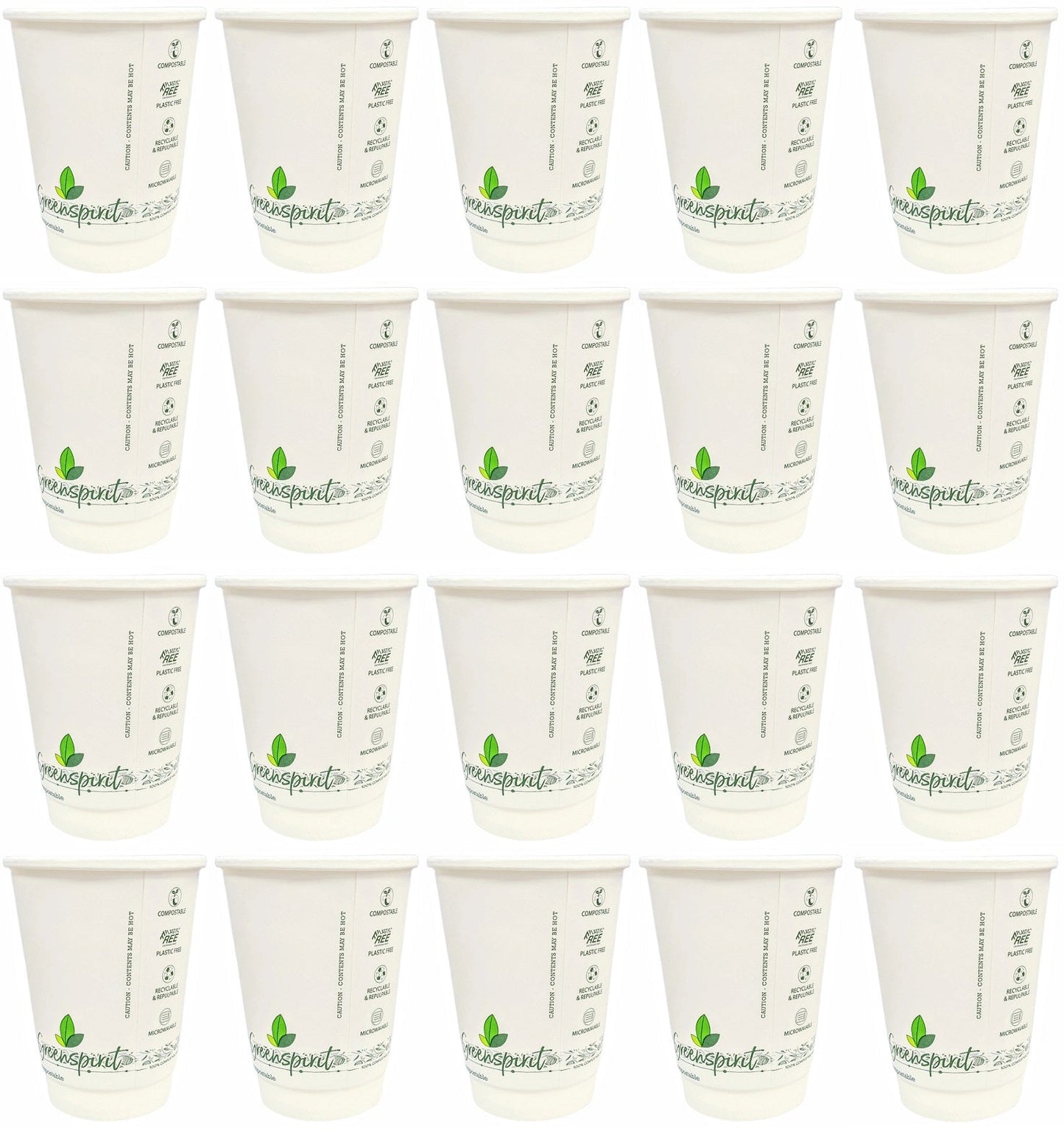 20 x 16Oz Gs Double Wall Cup Plastic Free  25X20