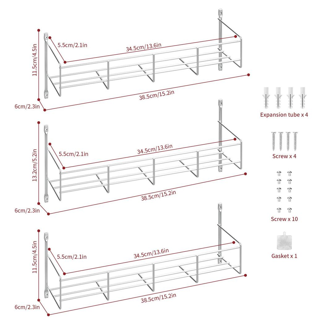VINSANI 6 TIER HERB AND SPICE RACK 0008765