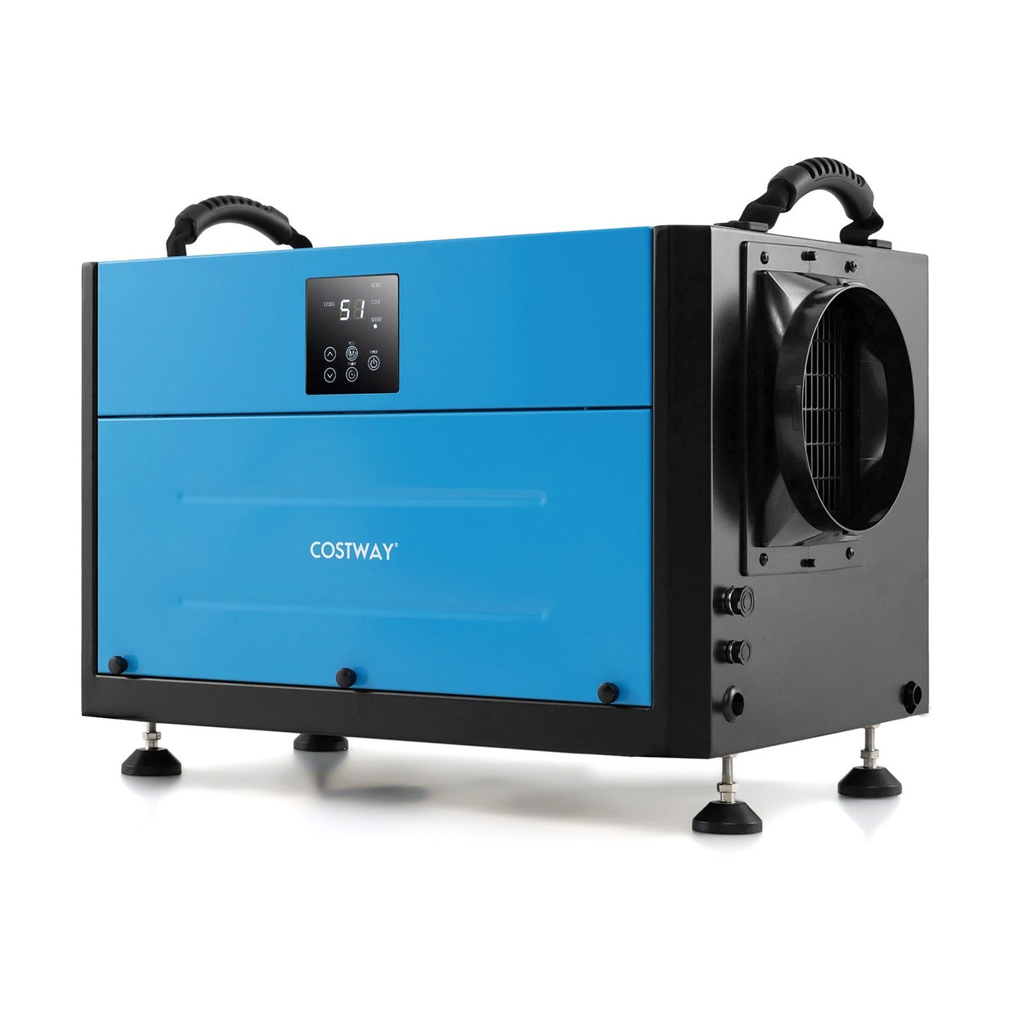 50/70L/Day Industrial Dehumidifier with Pump and Drain Hose-White-50L