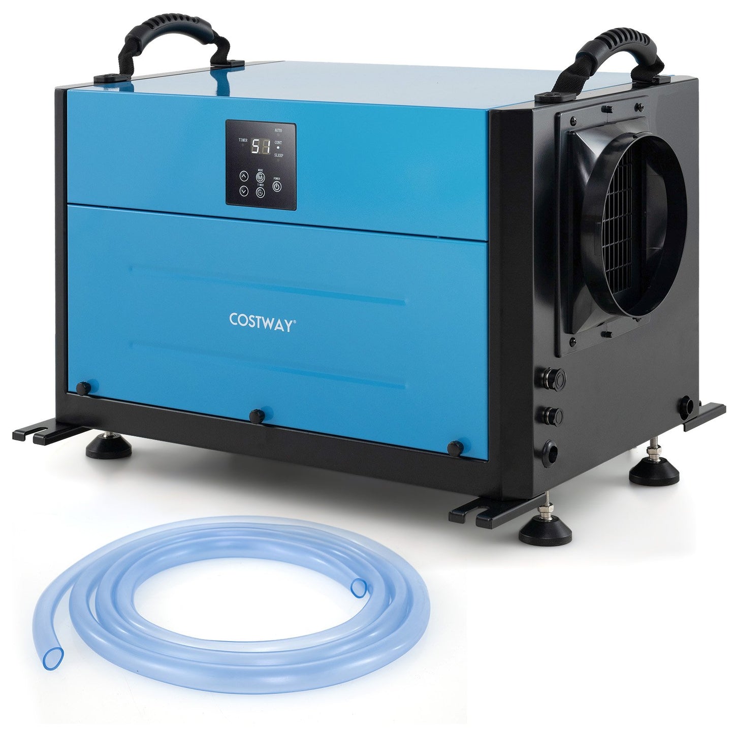 50/70L/Day Industrial Dehumidifier with Pump and Drain Hose-White-50L