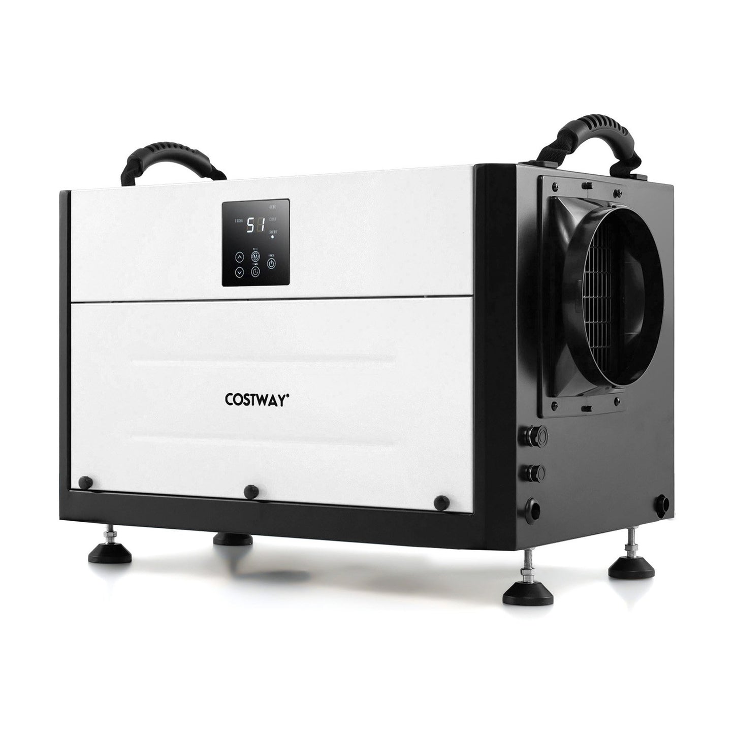50/70L/Day Industrial Dehumidifier with Pump and Drain Hose-White-50L