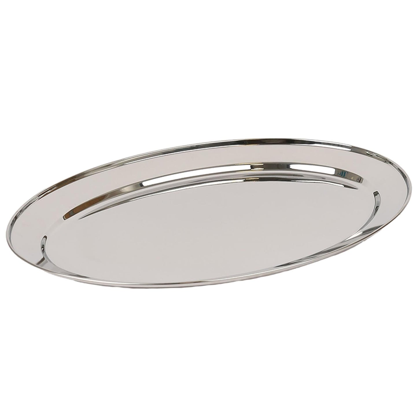 60cm x 41cm Oval Stainless Steel Serving Platter