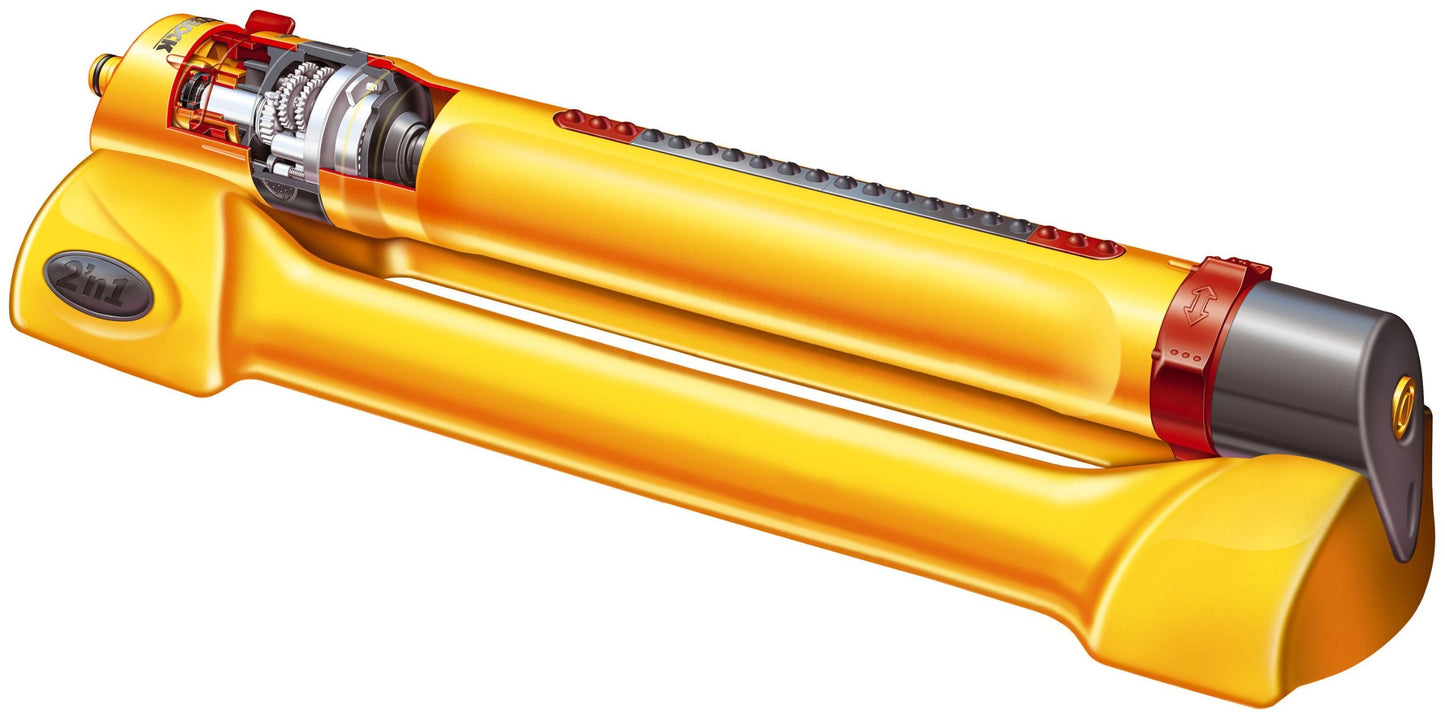 HOZELOCK - Rectangular Oscillating Sprinkler Pro 200 m? : Medium-area Rectangular Spray Sprinkler, Ideal for Lawns and Established Plants, Adjustable